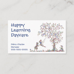 Daycare Children Nature - Blue Visitenkarte