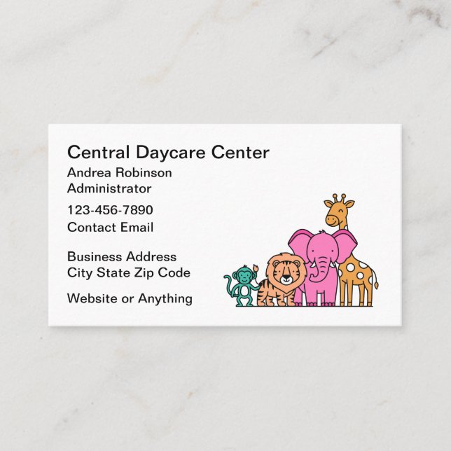 Daycare Family Childcare Center Business Cards Visitenkarte (Vorderseite)