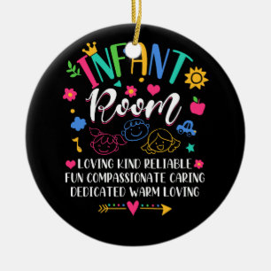 Daycare Provider Love Kind Reliable Säugling Room Keramik Ornament