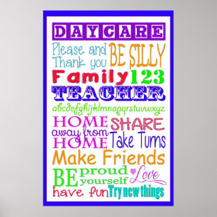 Daycare Subway Art Poster