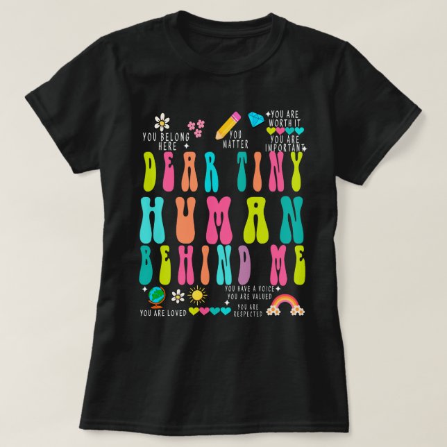 Daycare Teacher Shirt, liebe winzige Menschen werd T-Shirt (Design vorne)