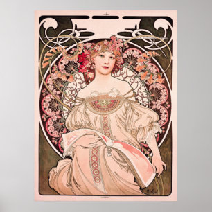 Daydream by Alphonse Mucha Poster