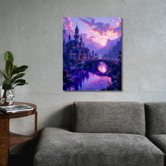 Daydream Fantasy Castle mit Drawbridge Poster