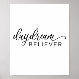 Daydream Glauver Calligraphy Print Poster