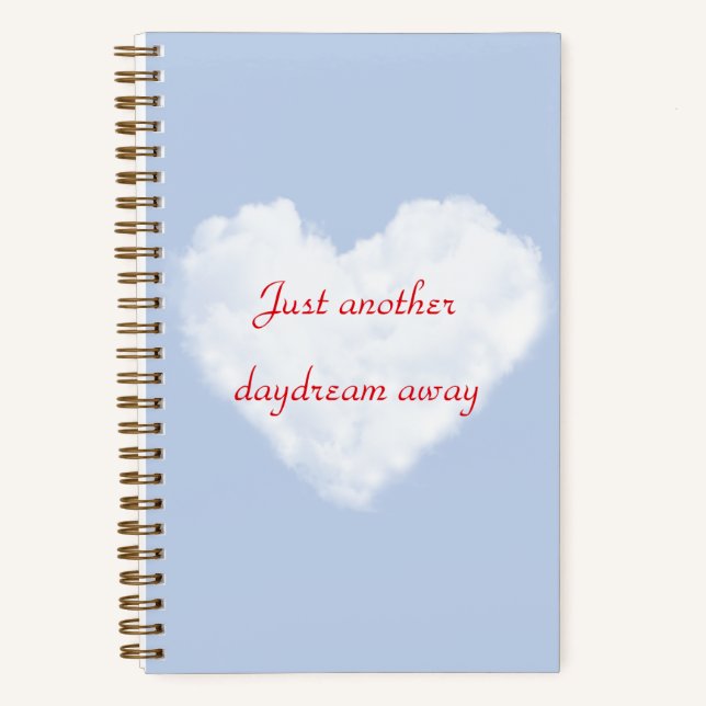 Daydream Journal in Blue mit Wolken Notizbuch (Vorderseite)