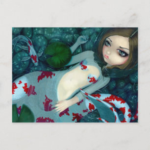 "Daydreaming Koi Mermaid" Postkarte