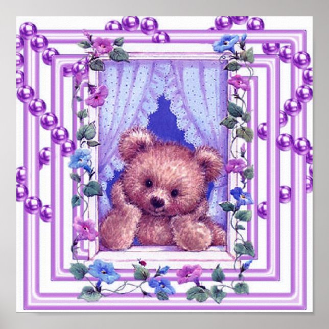 Daydreaming Teddy Bear Poster (Vorne)