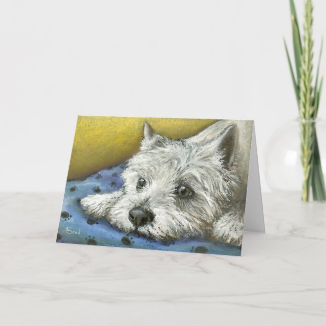 Daydreaming Westie Karte (Vorderseite)