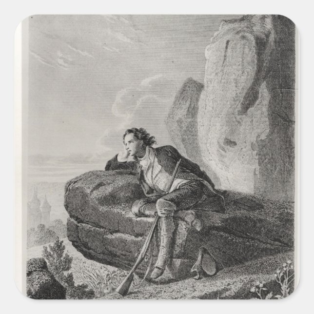 Daydreams Quadratischer Aufkleber (Vorderseite)