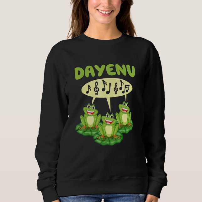 Dayenu Frogs Pesach Passover Sweatshirt (Vorderseite)
