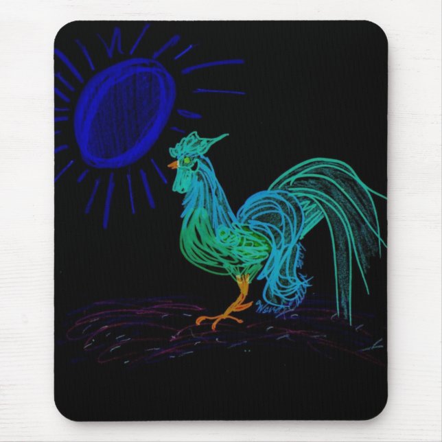 Dayglow Country Rooster Mousepad (Vorne)