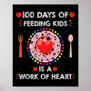 Days of School Lunch Lady zum Mittagessen Lady Caf Poster