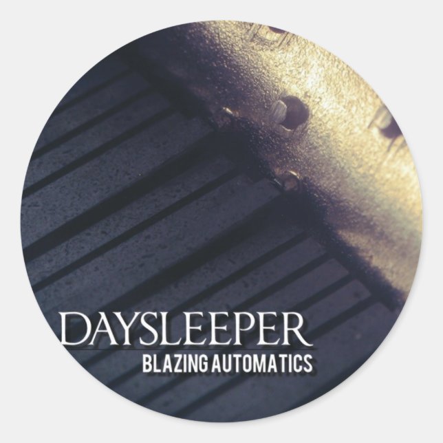 Daysleeper-CD (kleine Aufkleber) Runder Aufkleber (Vorderseite)