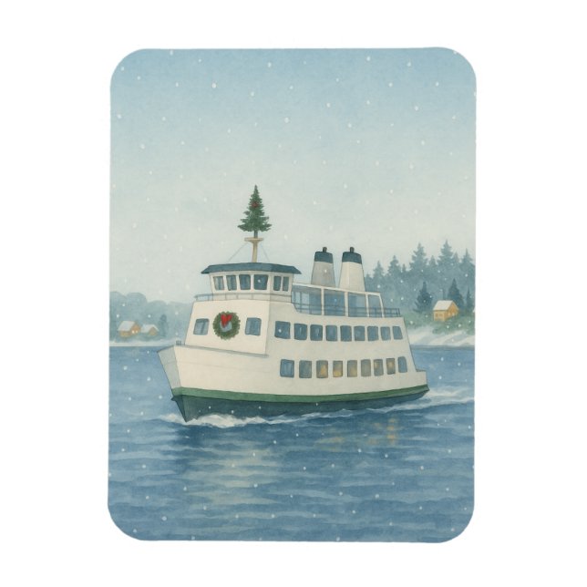 Daytime Ferry Weihnachten Magnet (Vertikal)