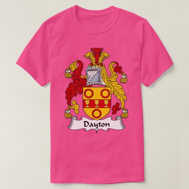 Dayton Coat of Arms Family Crest  T-Shirt (Design vorne)