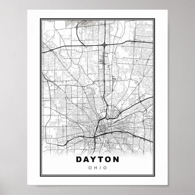Dayton-Karte Poster (Vorne)