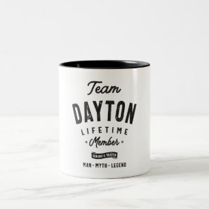 Dayton Lifetime Mitglied Personalisiert Name Dayto Zweifarbige Tasse
