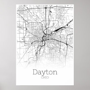 Dayton Map - Ohio - City Map Poster