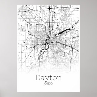 Dayton Map - Ohio - City Map Poster