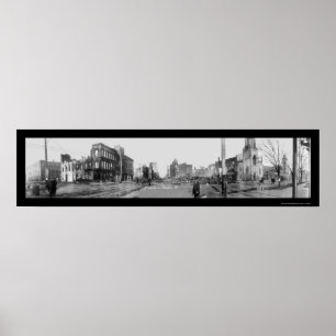 Dayton OH Flood Fire Foto 1913 Poster