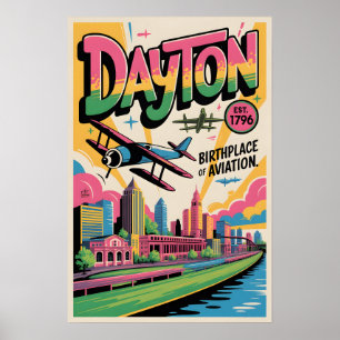 Dayton OH Graffiti Urban-Reiseplakat Poster