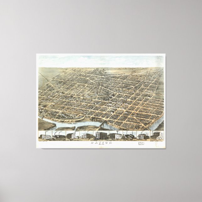 Dayton, Ohio (1870) Leinwanddruck (Vorderseite)