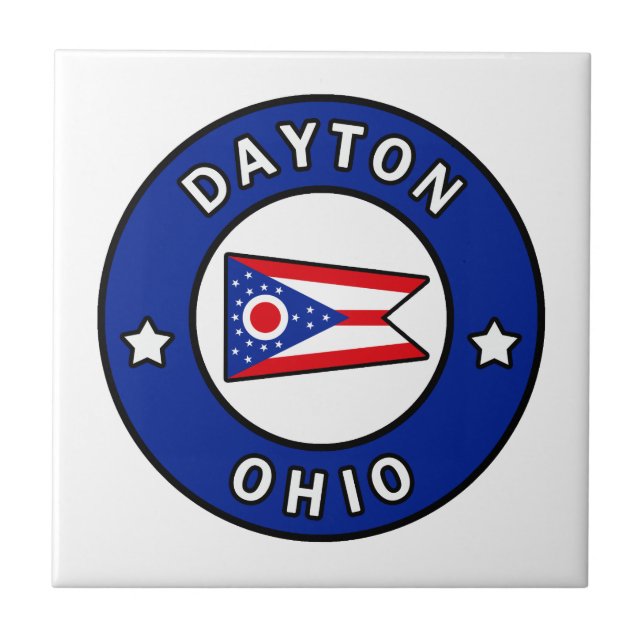Dayton Ohio Fliese (Vorderseite)