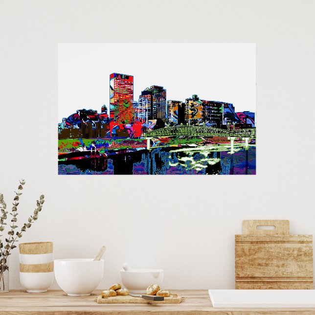 Dayton, Ohio in Graffiti Poster (Küche)