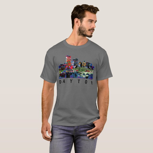 Dayton, Ohio in Graffiti T-Shirt (Vorne ganz)