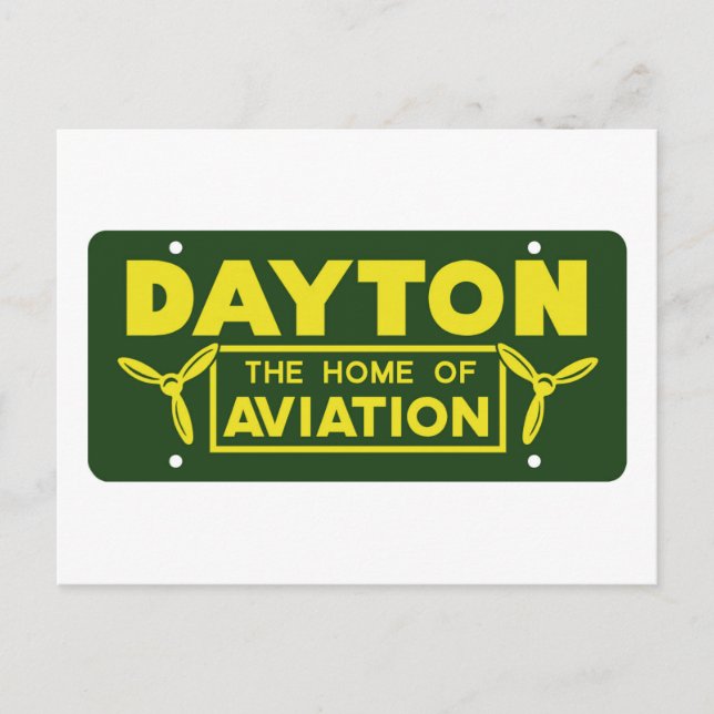 Dayton Ohio Postkarte (Vorderseite)