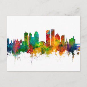 Dayton Ohio Skyline Postkarte