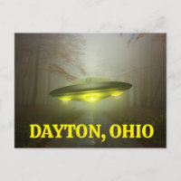 DAYTON, OHIO SPACESHIP UFO Postkarte