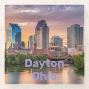 Dayton Ohio Square Glass Untersetzer