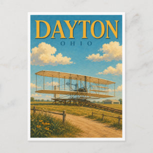 Dayton Ohio Wright Flyer GeoSaga Postkarte