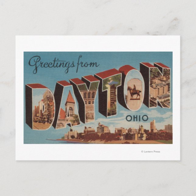 Dayton, OhioLarge Letter ScenesDayton, OH Postkarte (Vorderseite)