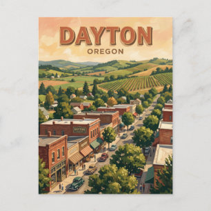 Dayton Oregon Postkarte