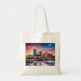 Dayton Skyline Abstrakt Art Tragetasche