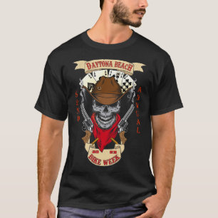 Daytona Beach Bike Week 2023 Cowboy Skull T-Shirt