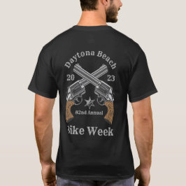 Daytona Beach Bike Week 2023 Crossed Guns T-Shirt