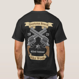 Daytona Beach Bike Week 2023 Crossed Guns T-Shirt