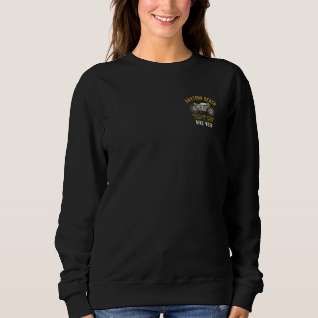 Daytona Beach Bike Week Retro Motorcycle 6 Sweatshirt (Vorderseite)
