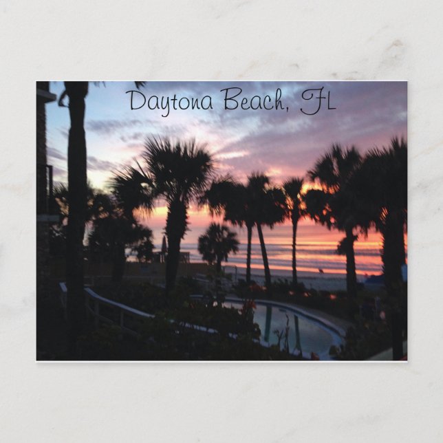 Daytona Beach, FL Sunrise Postkarte (Vorderseite)