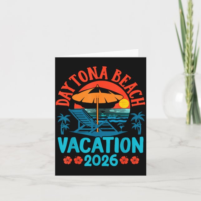 Daytona Beach Florida 2026 Family Vacation Summer  Karte (Vorderseite)
