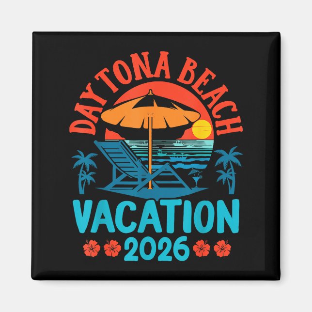 Daytona Beach Florida 2026 Family Vacation Summer  Magnet (Vorne)