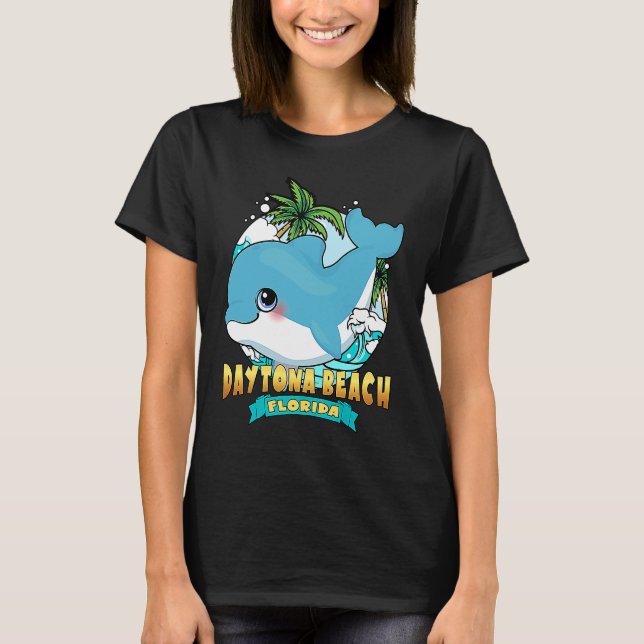 DAYTONA BEACH FLORIDA Cute Baby Dolphin Souvenir T-Shirt (Vorderseite)