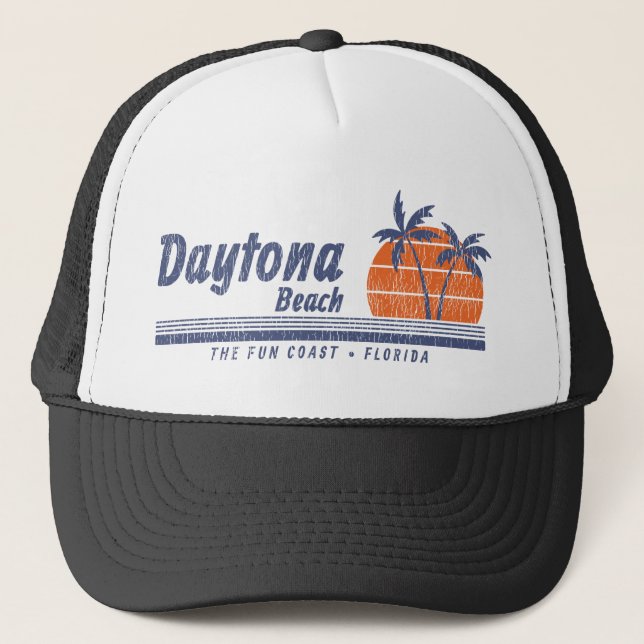 Daytona Beach Florida Fun Coast Truckerkappe (Vorderseite)