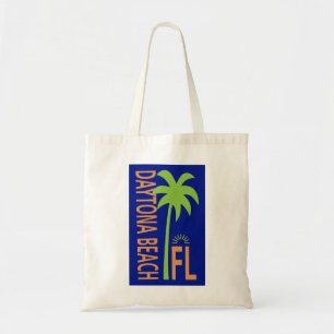 Daytona Beach Florida Geometric mit Palm Tree Tragetasche