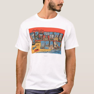 Daytona Beach, Florida - große Buchstabe-Szenen T-Shirt