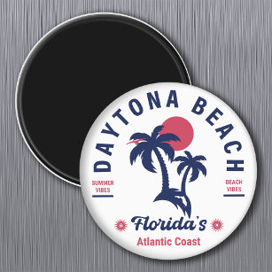 Daytona Beach Florida Palm Trees Souvenirs 60er Magnet