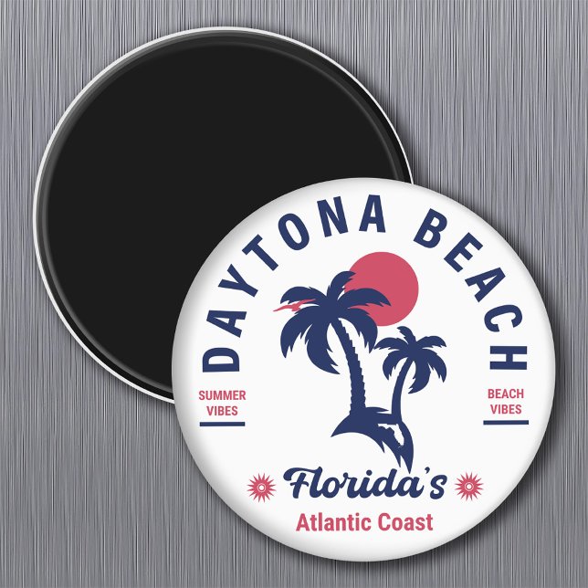 Daytona Beach Florida Palm Trees Souvenirs 60er Magnet (Von Creator hochgeladen)
